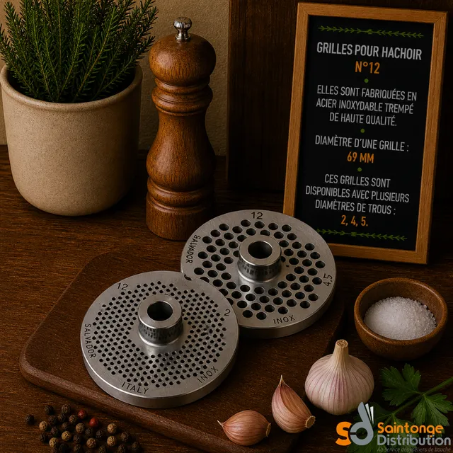 Saintonge Consommables Grille Inox N°12 Hachoir Viande 5 mm