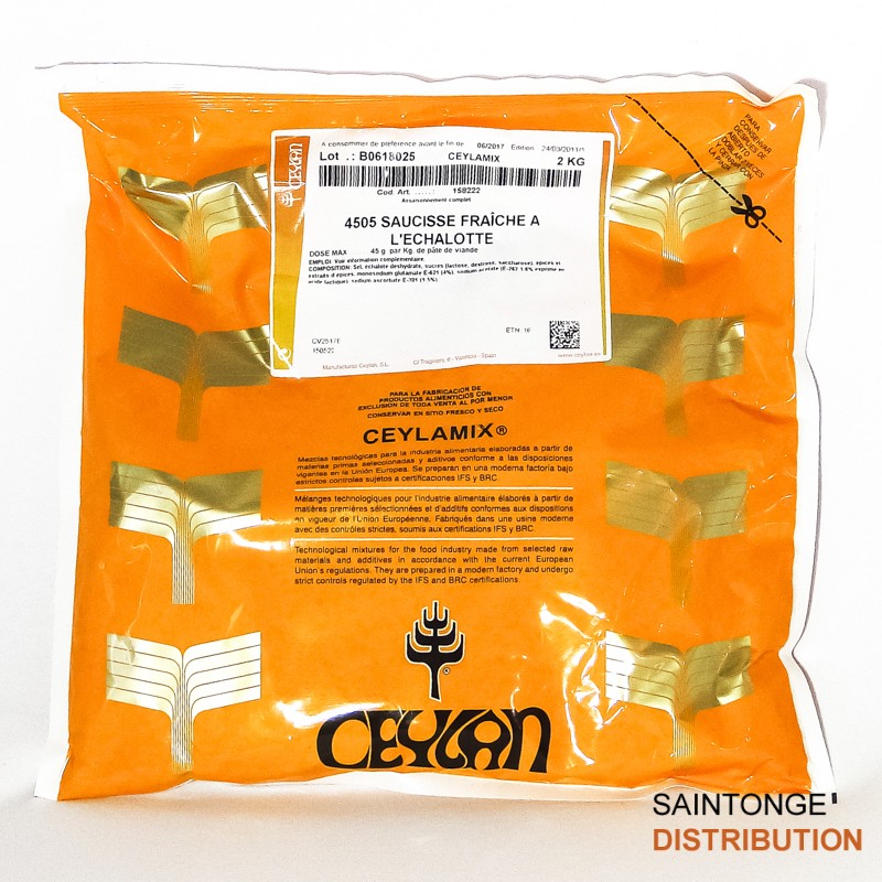 Saintonge Assaisonnements 4505 Saucisse Échalote 2kg