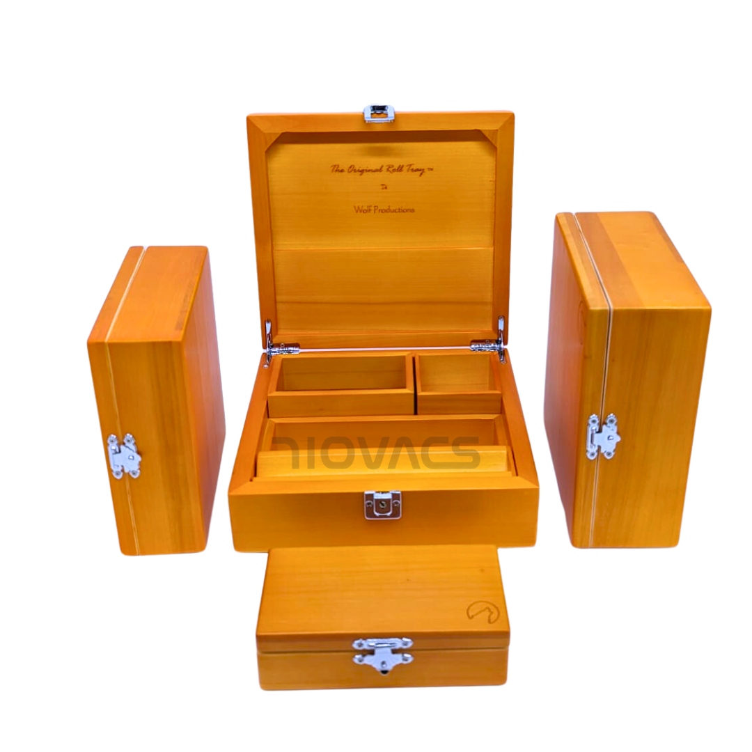 Smo King Rolling Trays boite à rouler bois Deluxe T2