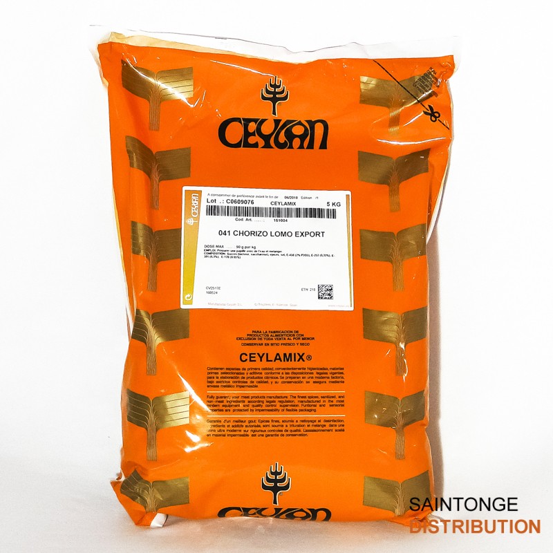 Saintonge Assaisonnements Chorizo Lomo Export 041 à sécher 5kg