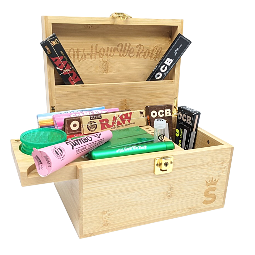SMO T4X boîte à rouler bois verrouillable 23cm coffret cadeau