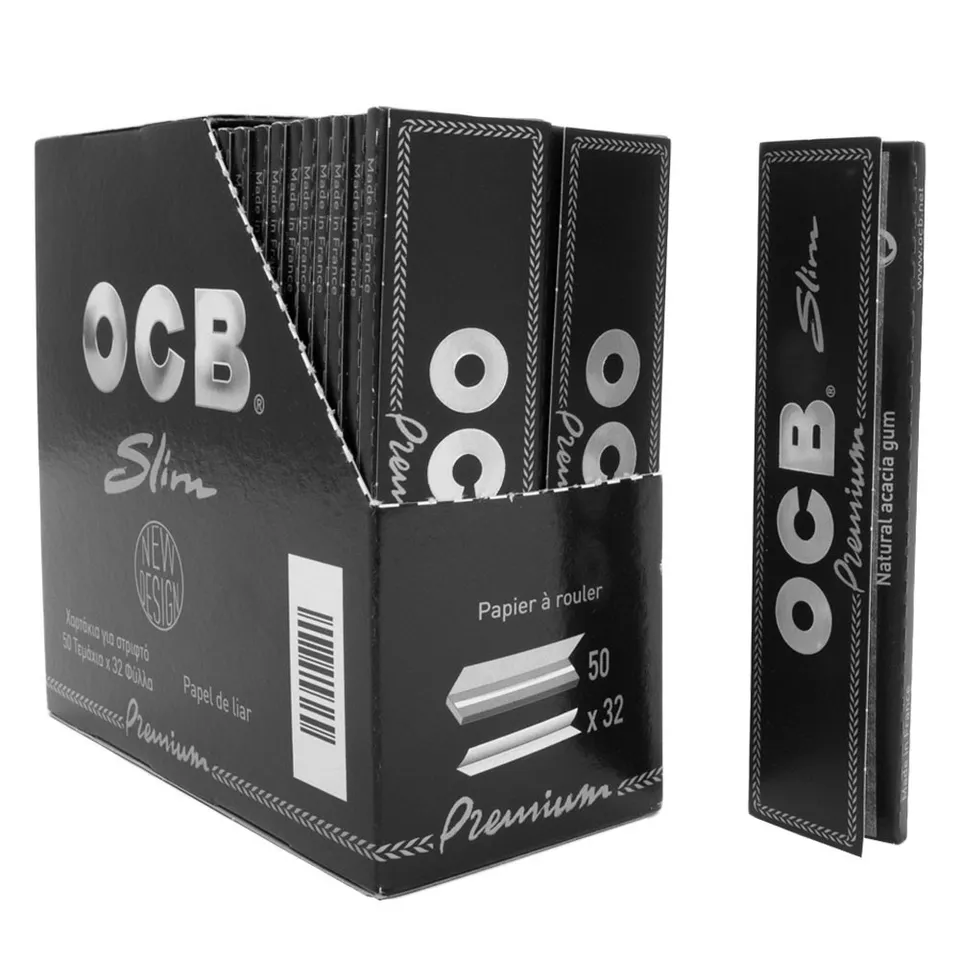 OCB Premium feuilles à rouler King Size Slim combustion