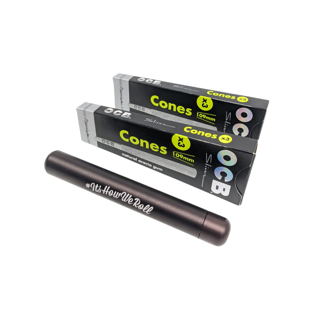 SMO tube alu noir + 6 cônes OCB Black King Size