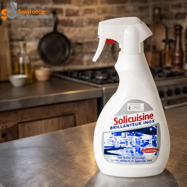 Solicuisine Brillanteur Inox 500ml spray cuisine pro