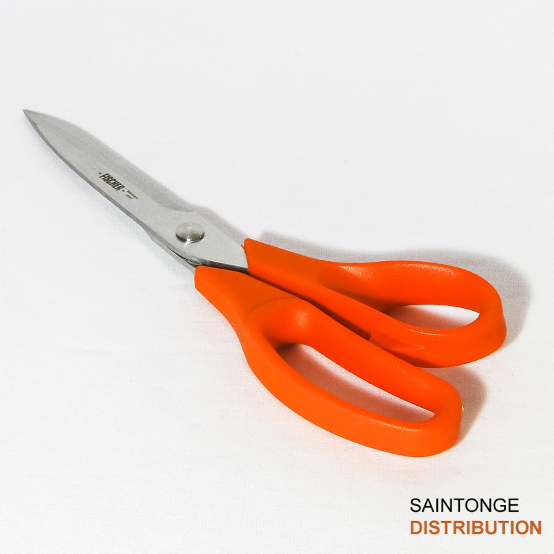 Fischer Bargoin Ciseaux inox multi-services 22cm orange