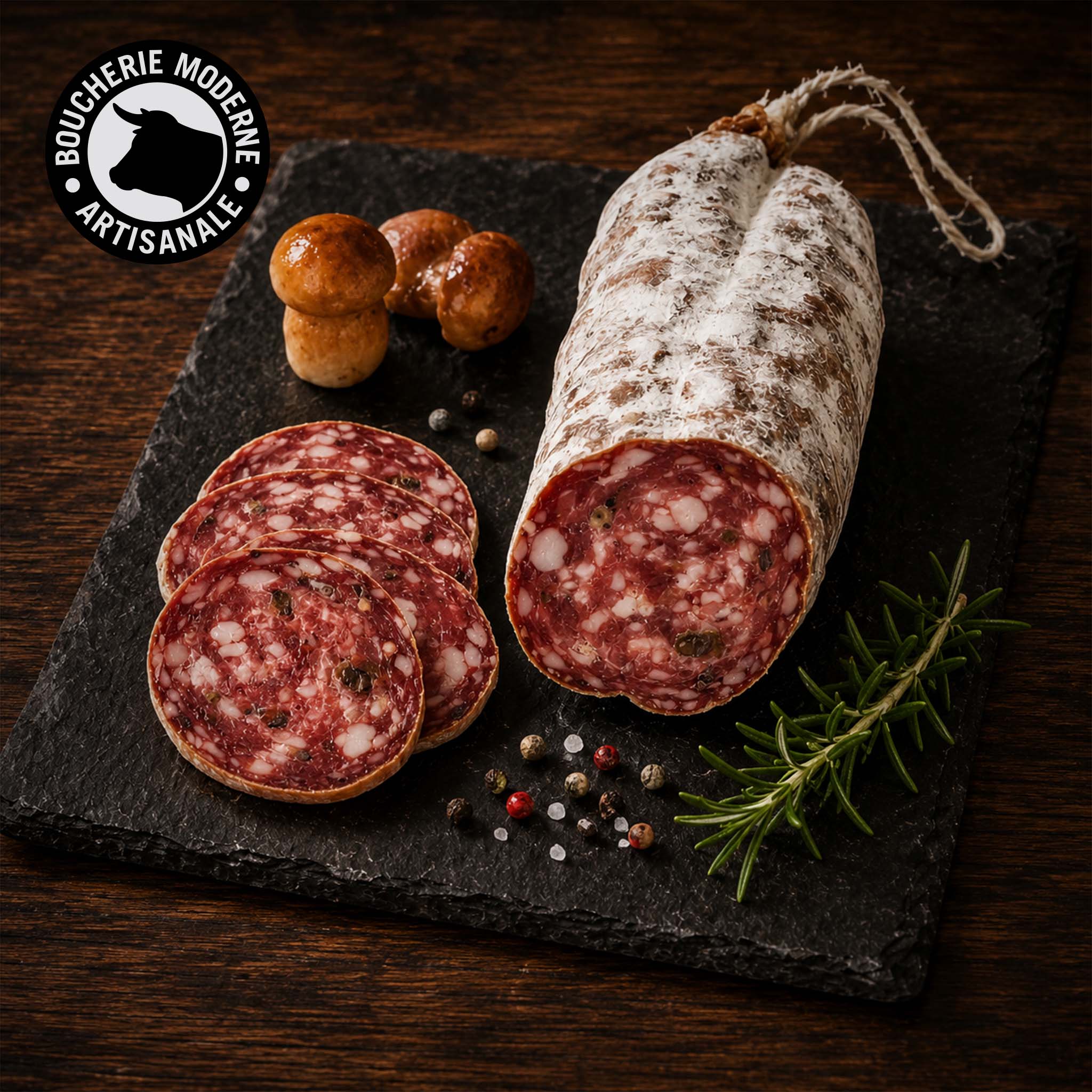 Boucherie Moderne CHARCUT’ Saucisson Cèpes saucisson 220 g