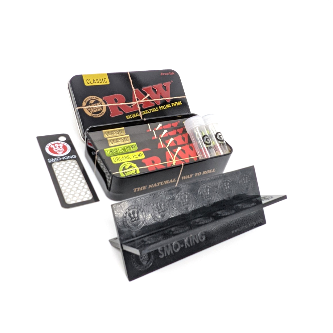 RAW Black Classic Coffret Boîte Métal + Tips Ultimate Table