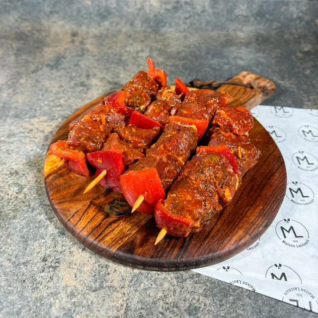 Maison Lascours Brochette de Bœuf Échalote viande 4x170g tendre