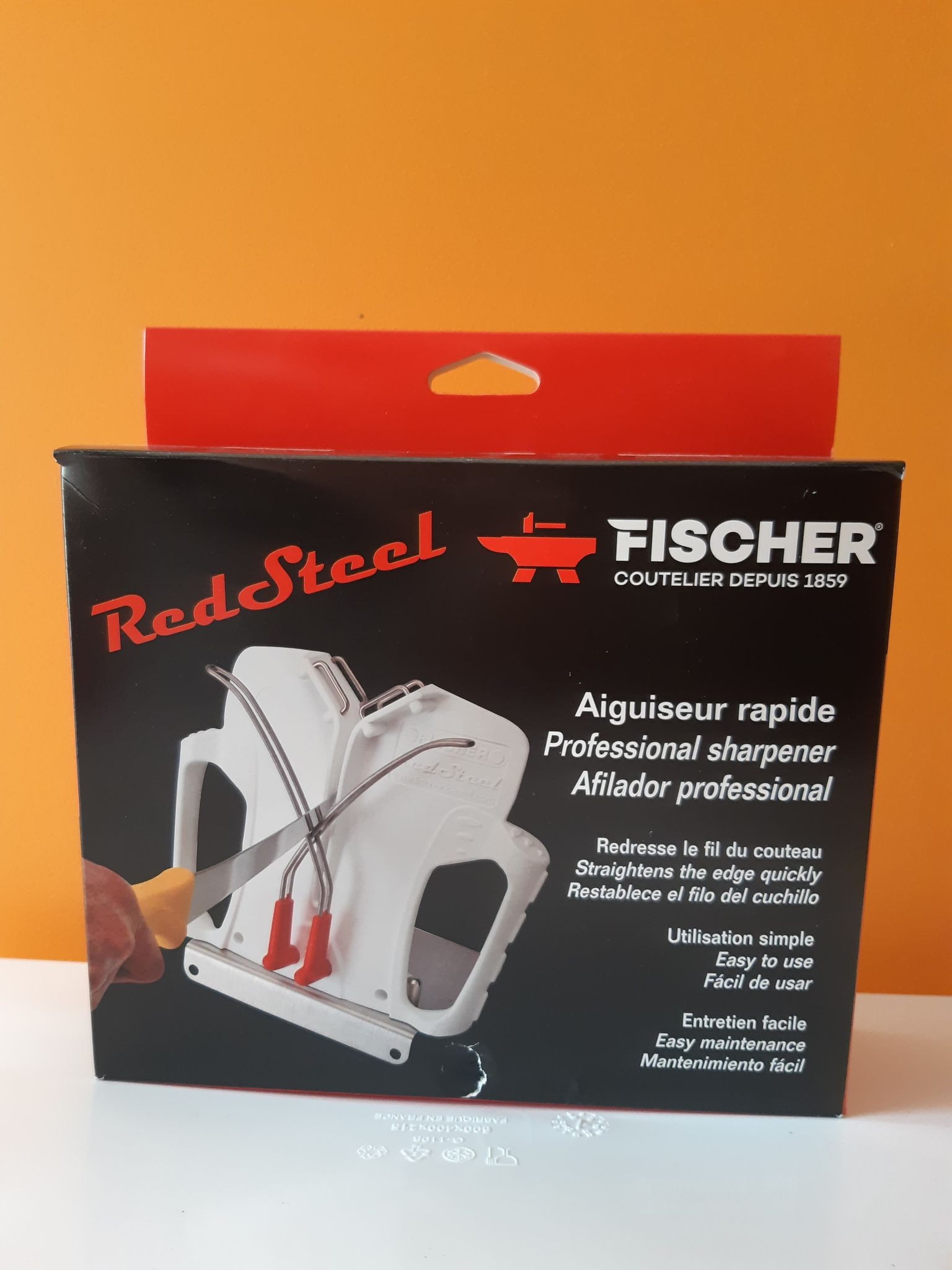 Redsteel Diamond aiguiseur couteaux rapide avec socle