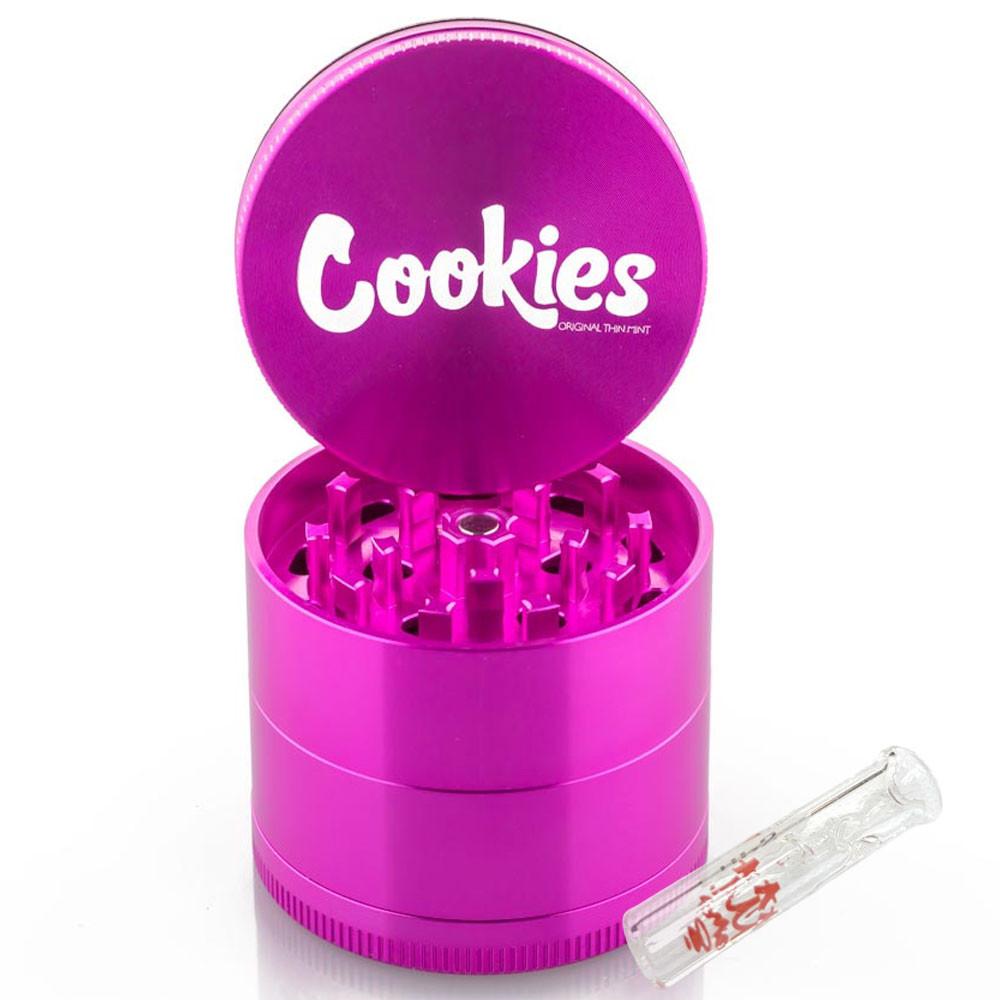 Santa Cruz Cookies grinder 4 parties alu 54 mm brillant + G-Tip