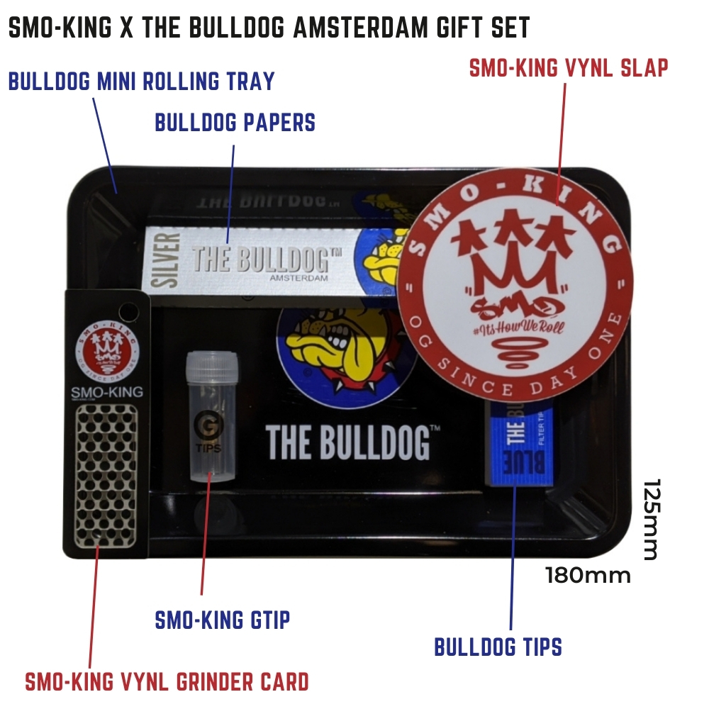 The Bulldog plateau à rouler mini coffret papiers grinder