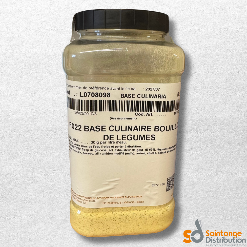 Saintonge Assaisonnements Bouillon de Légumes Poudre Pot 800 g