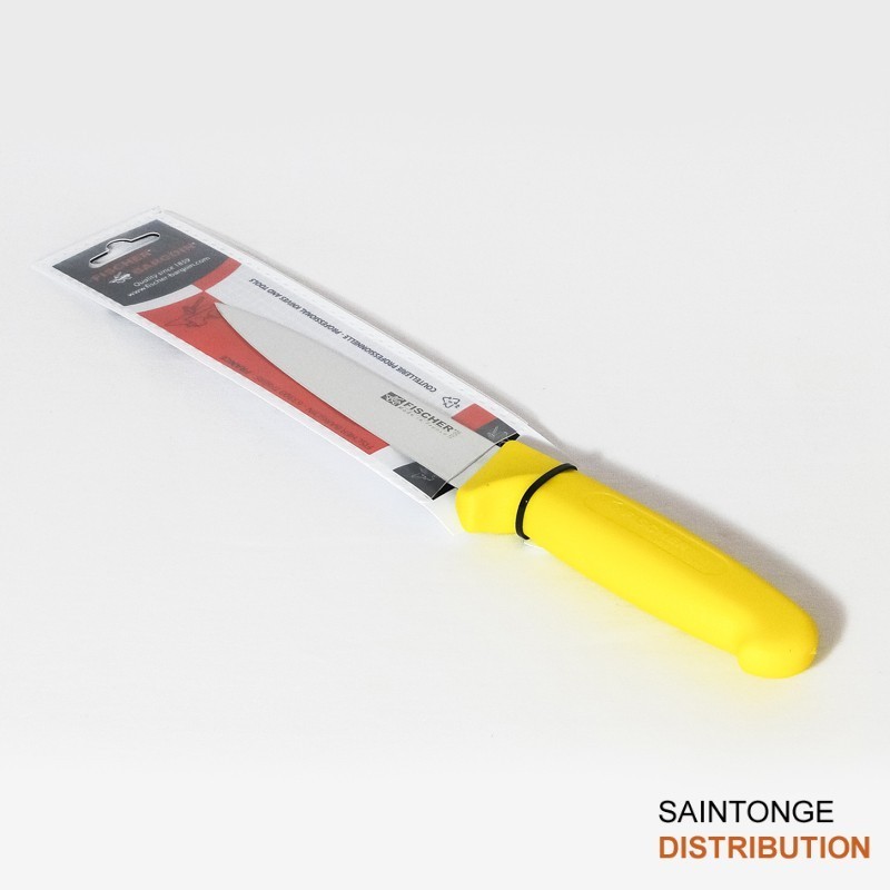 Fischer Bargoin couteau à saigner 14 cm inox jaune