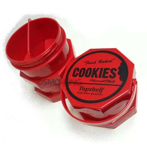 Cookies SF Harvest Club pot stockage rouge 3 parties hermétique