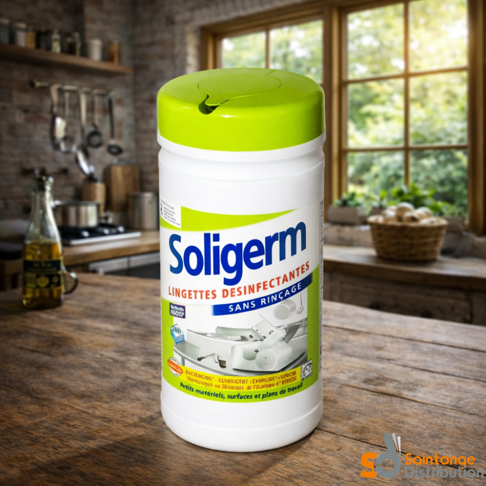 Saintonge Hygiène Soligerm Lingettes Désinfectantes boîte 200