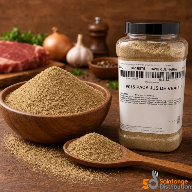 Saintonge Distribution jus de veau lié pot 900 g poudre