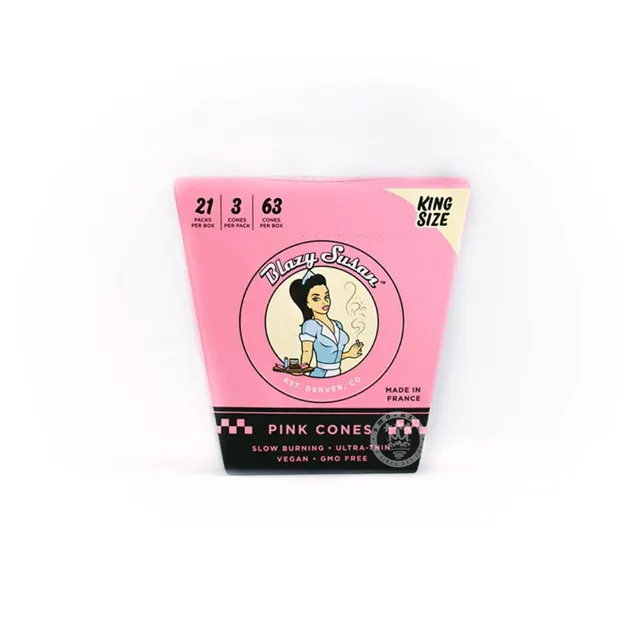 Blazy Susan Pink King Size cônes pré-roulés 98 mm x3