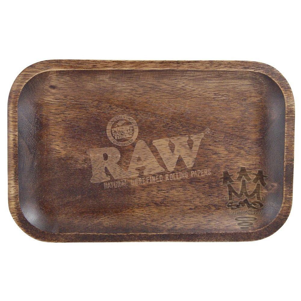RAW plateau à rouler bois fait main petit 27,5 x 17,5 cm