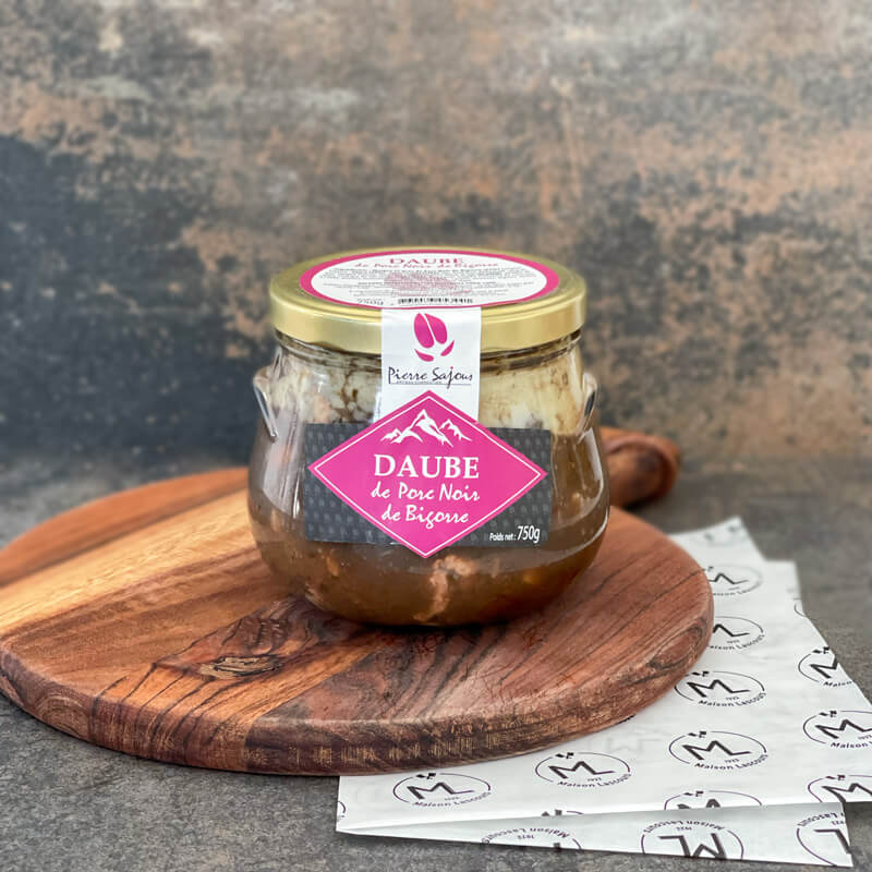 Maison Lascours Daube de Porc Noir de Bigorre plat 750g