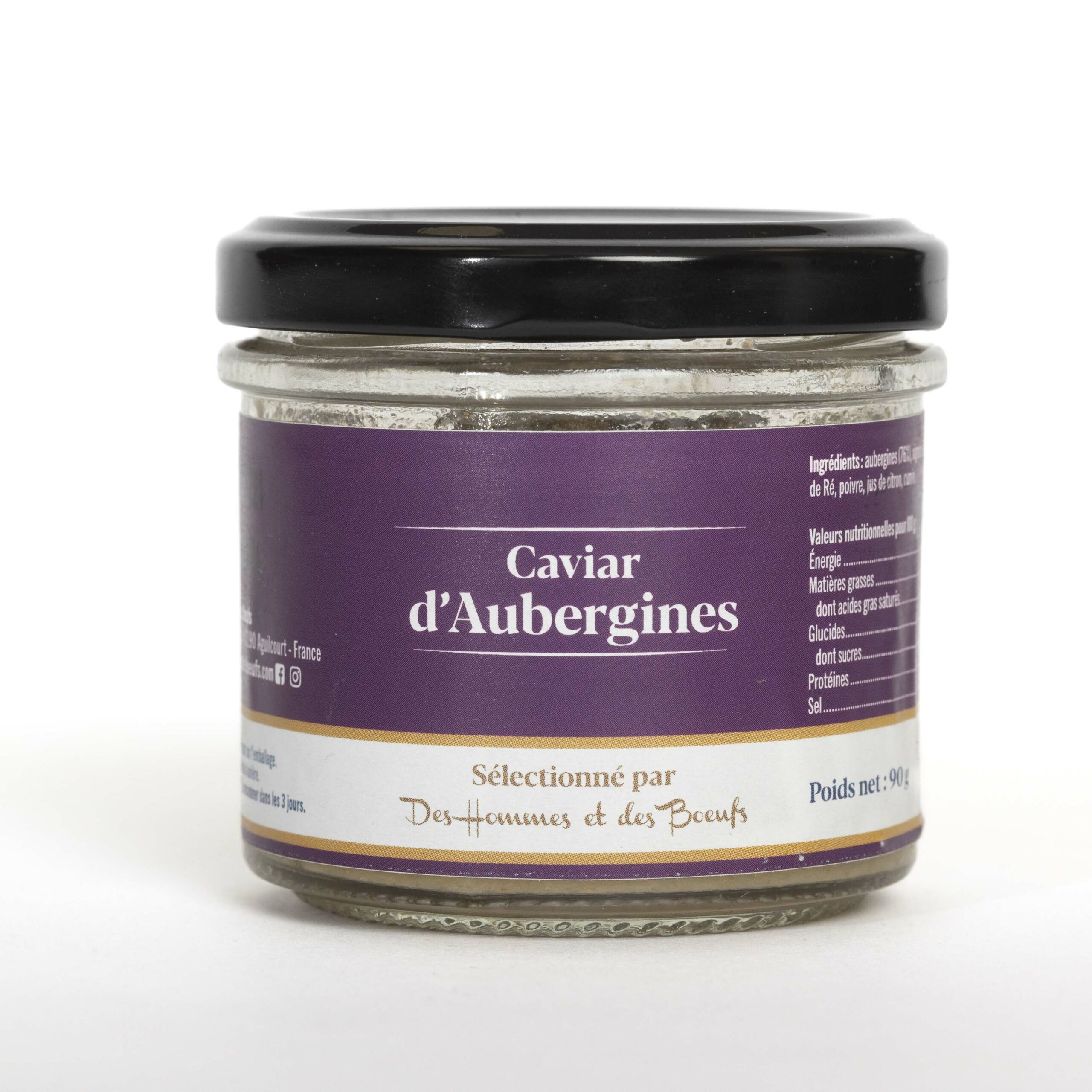 Des Hommes et des Bœufs Tartinable Caviar d'Aubergines 90 g