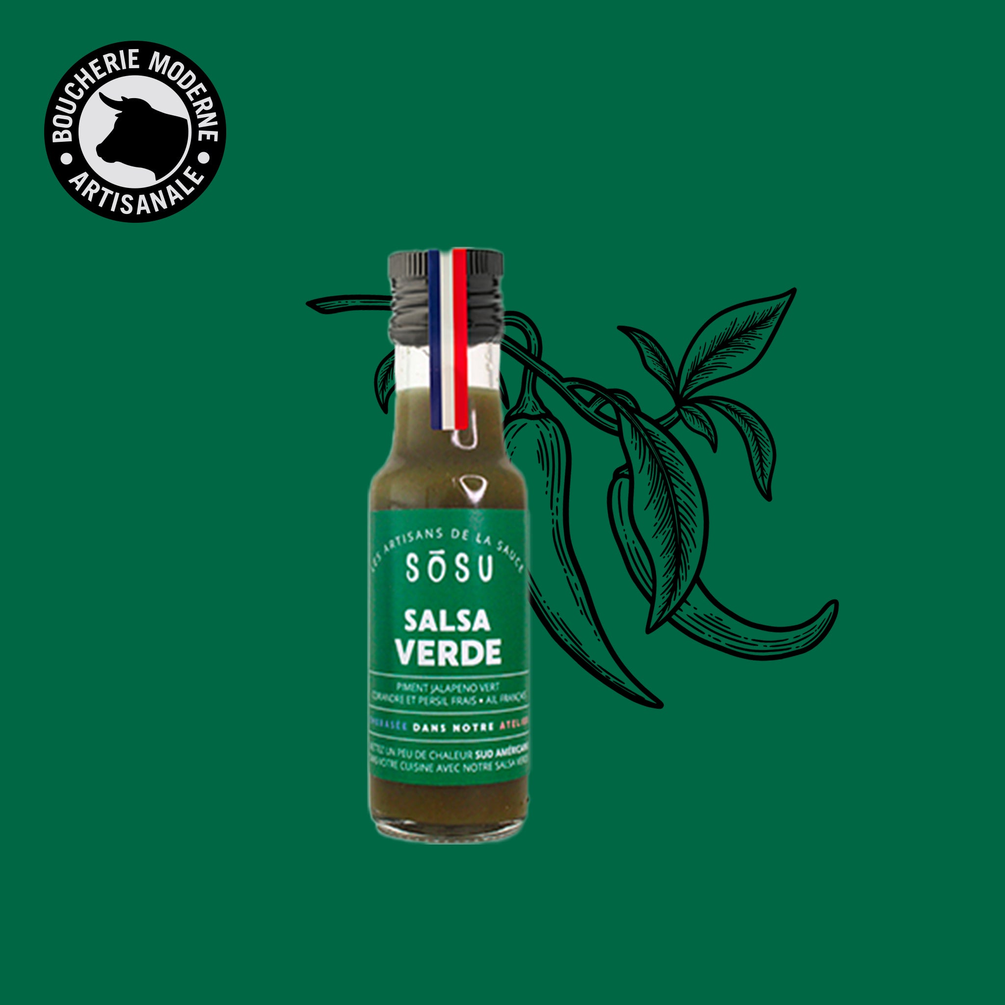 Boucherie Moderne Épicerie Sosù Salsa Verde sauce 100g herbes