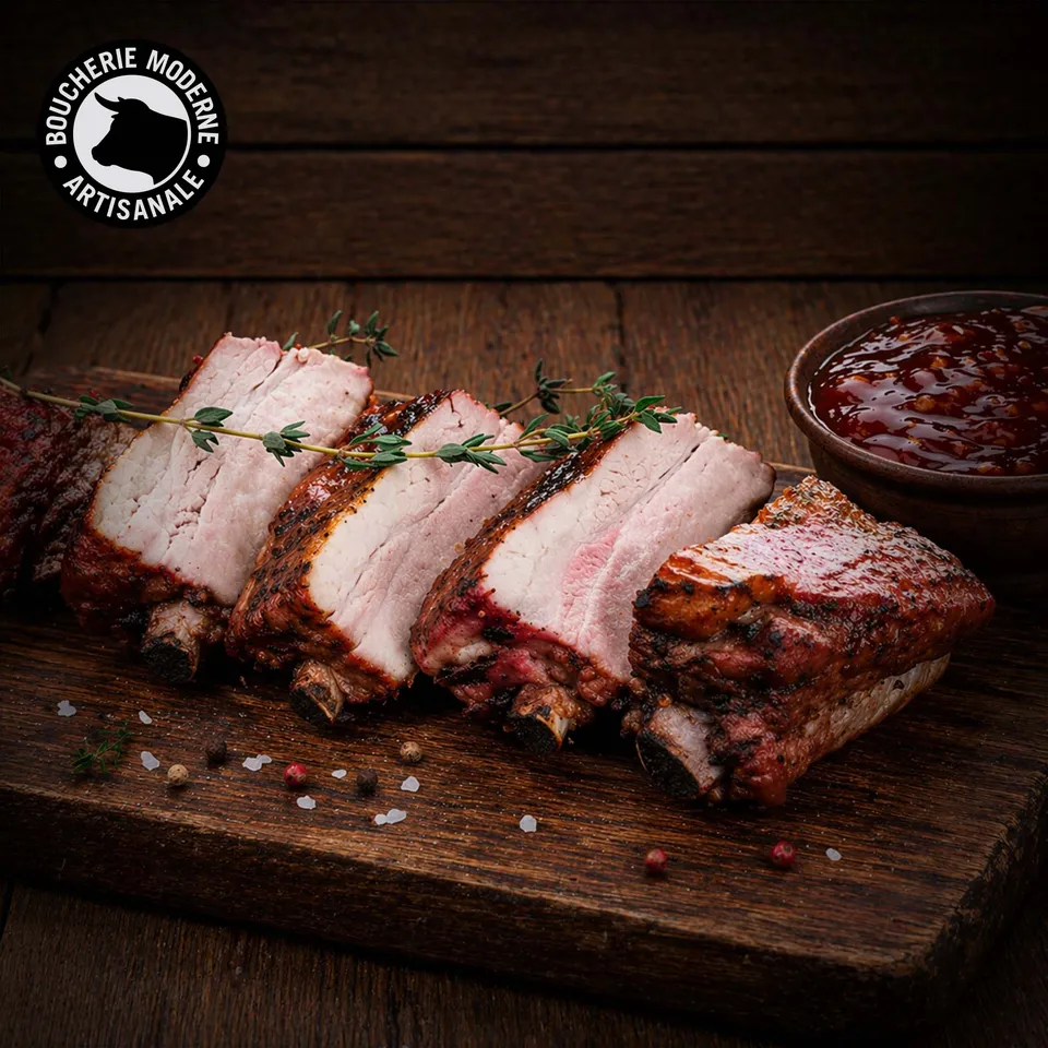 Boucherie Moderne Porc Travers de porc cuit 500g confit