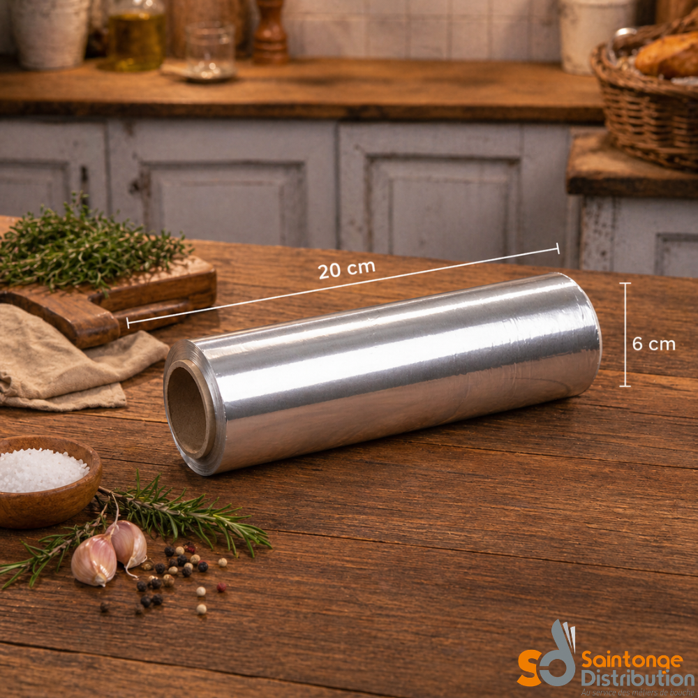 Saintonge Emballages recharge rouleau aluminium 200 m pro