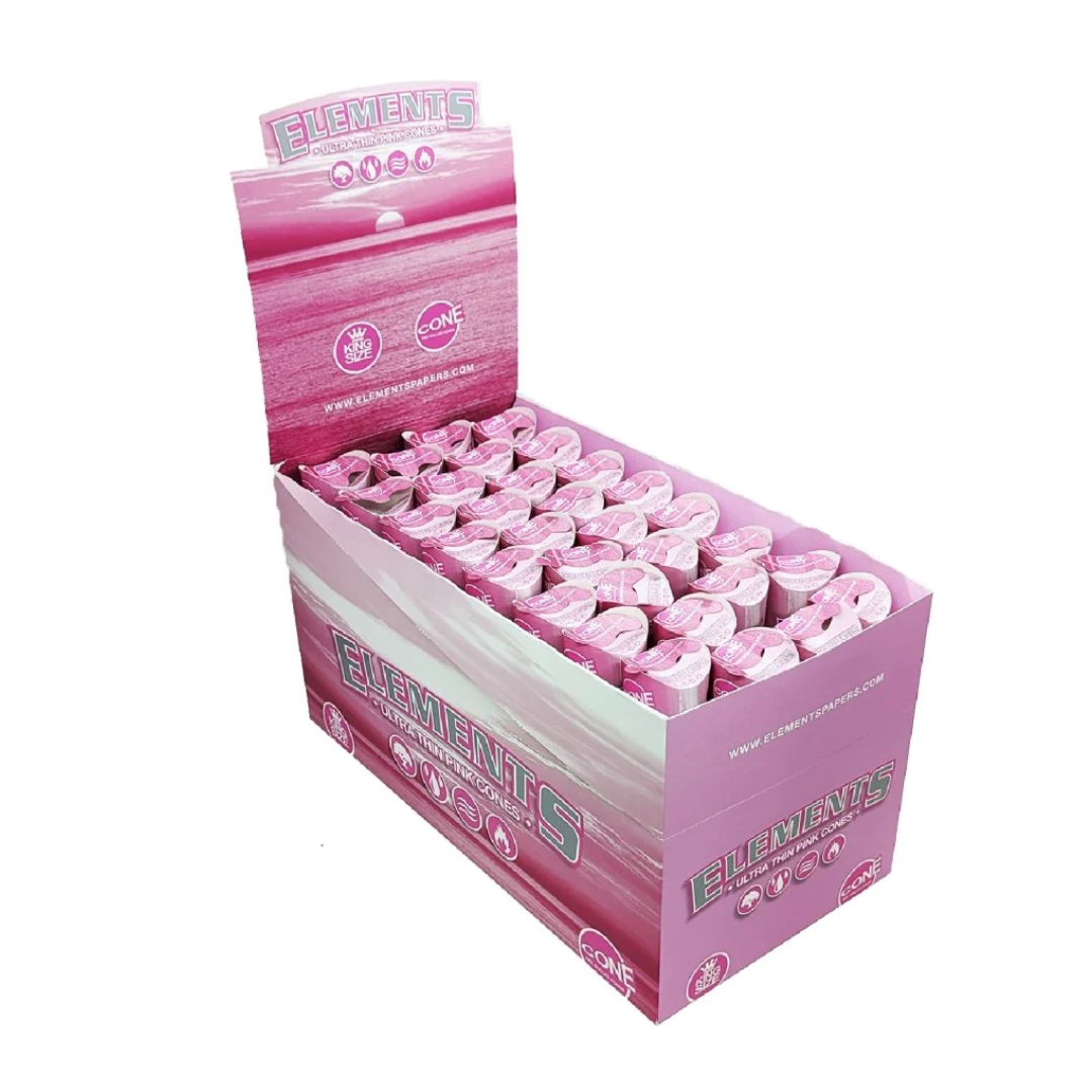 Smo King Rolling Papers cônes riz roses king size 3 pièces