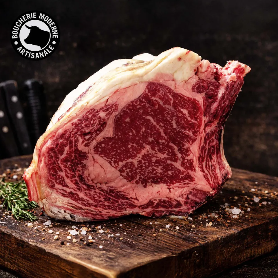 Boucherie Moderne Longhorn Côte de bœuf 1,25kg maturée avec os