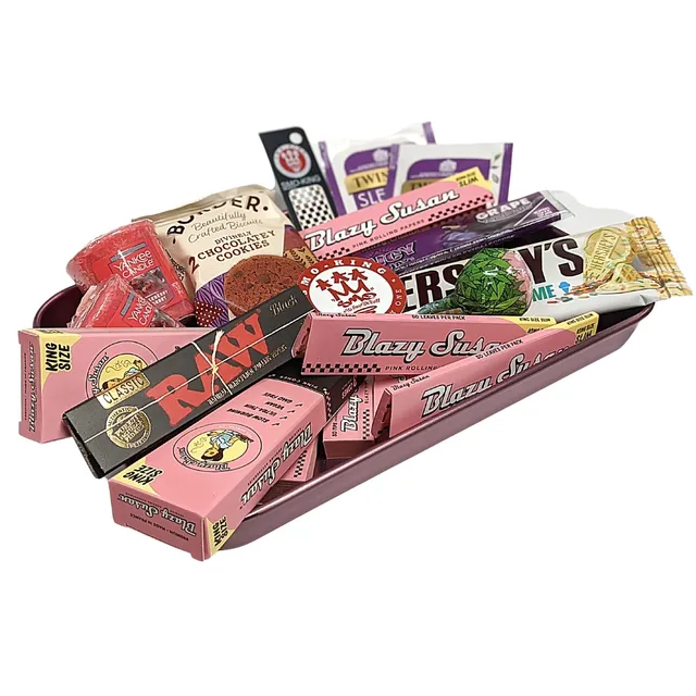 Blazy Susan Hot Box plateau à rouler rose gold 23x18cm coffret