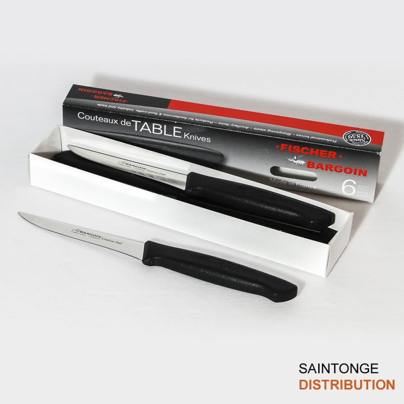 Fischer Bargoin couteaux de table 11 cm lot de 6 lames lisses