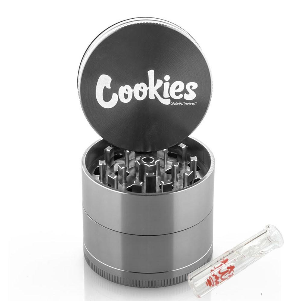 Santa Cruz Cookies grinder 4 parties alu 54 mm brillant + G-Tip