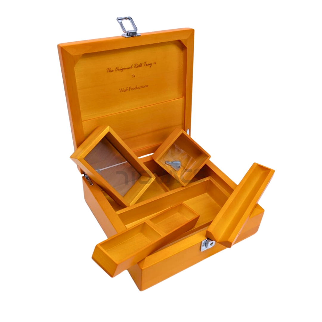 Smo King Rolling Trays boite à rouler bois Deluxe T2