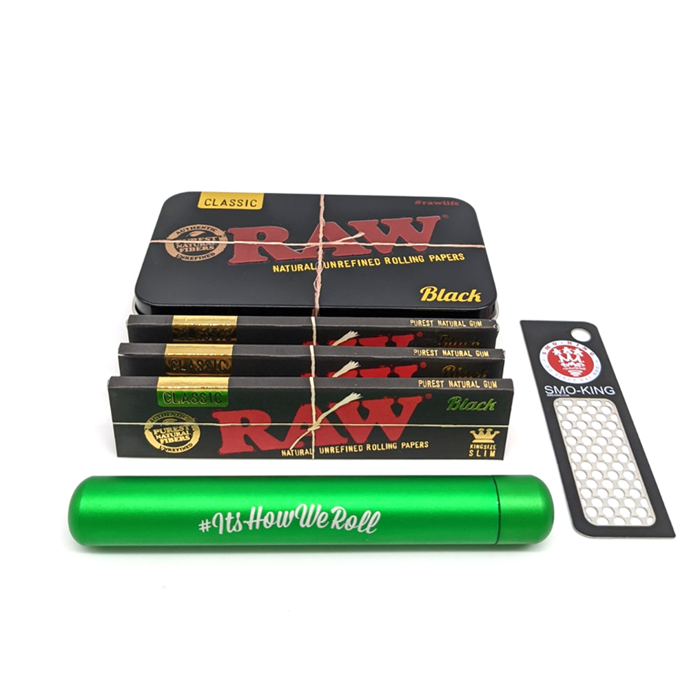 Smo King RAW Black coffret feuilles à rouler king size slim extra fines