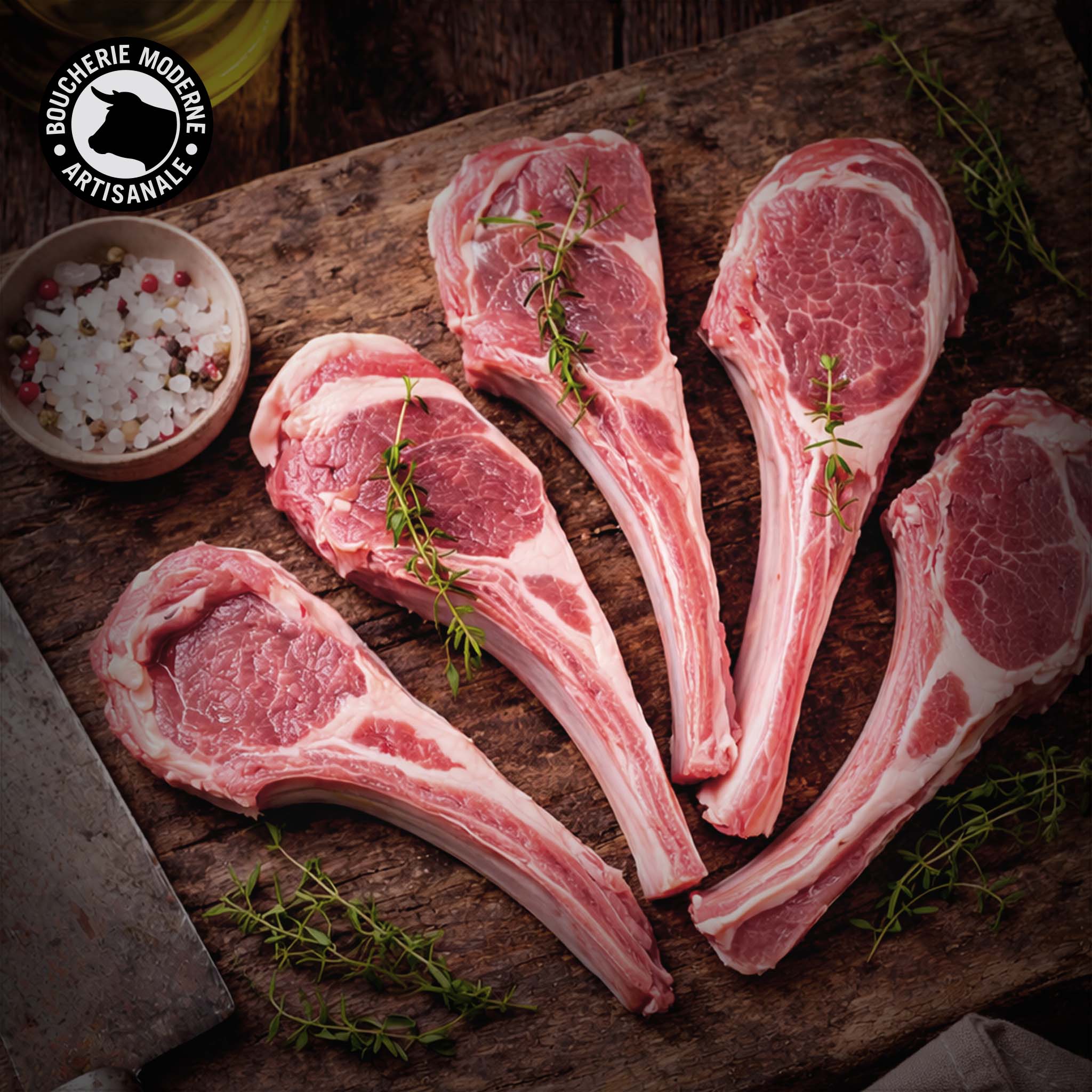 Boucherie Moderne Agneau Côte Seconde viande 130g tendre