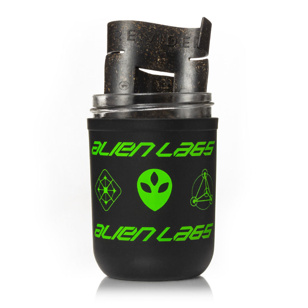 AlienLabs RE:STASH bocal verre 8oz noir vert