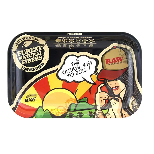 RAW Brazil Girl plateau à rouler métal 28 x 18 cm