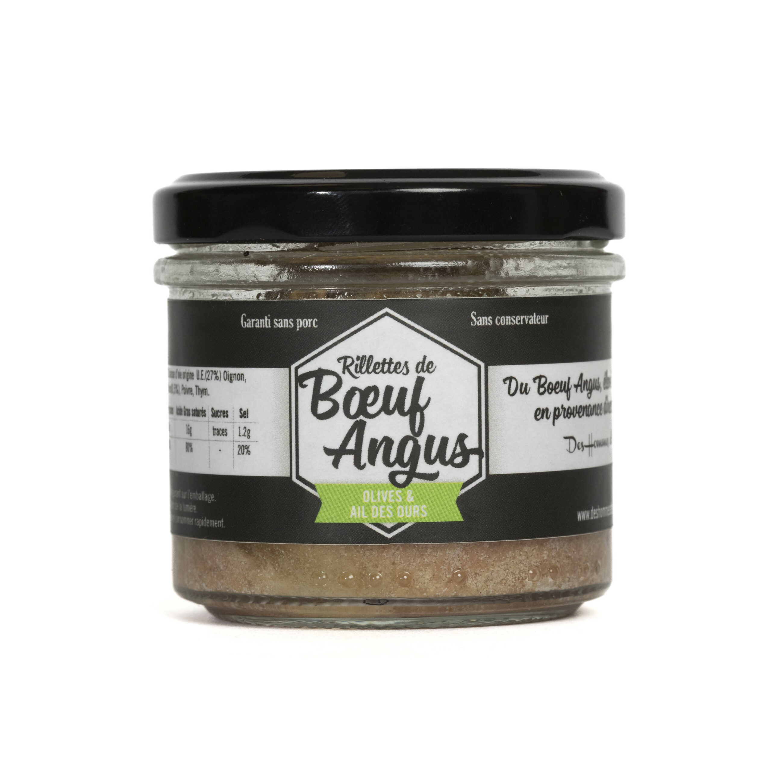 Des Hommes et des Bœufs Rillettes bœuf Angus olives vertes 90 g