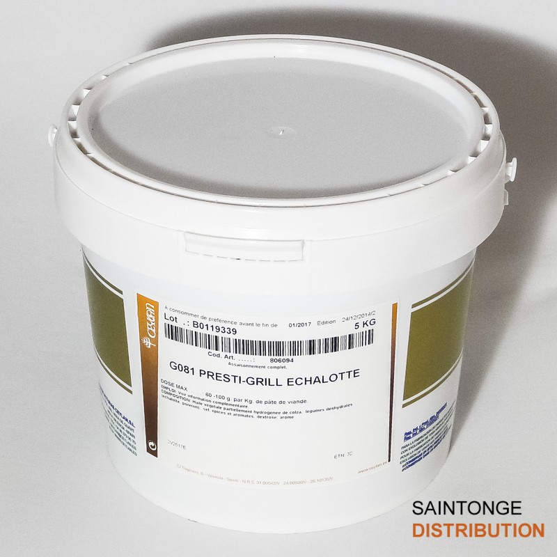 Saintonge Assaisonnements Presti'Grill Échalote Seau 5kg