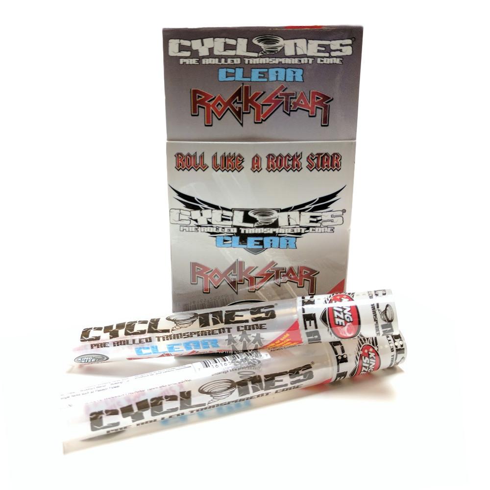 Cyclones Clear Rockstar Cola cône pré-roulé transparent