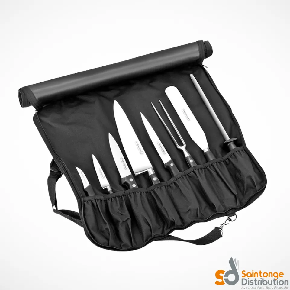 Saintonge Pochette Chef 8 ustensiles couteaux pro