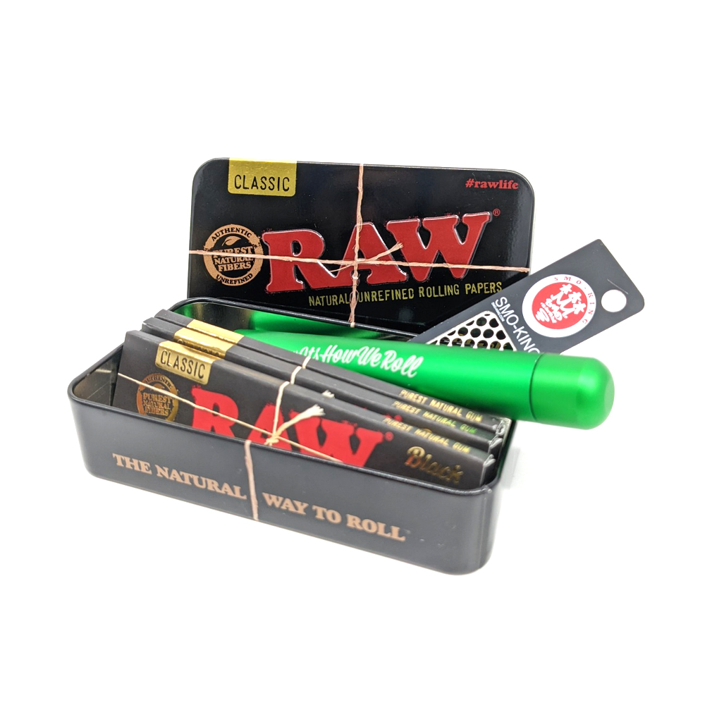Smo King RAW Black coffret feuilles à rouler king size slim extra fines