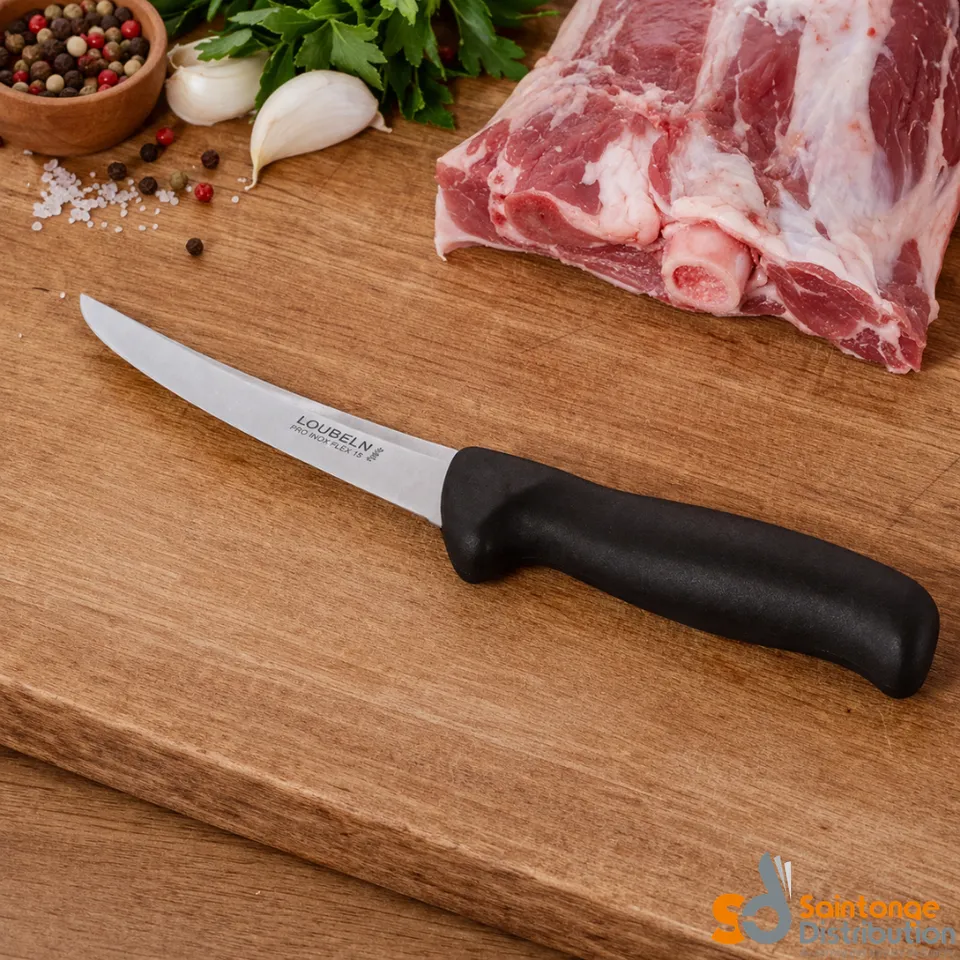 Loubeln couteau à désosser courbé 15 cm noir