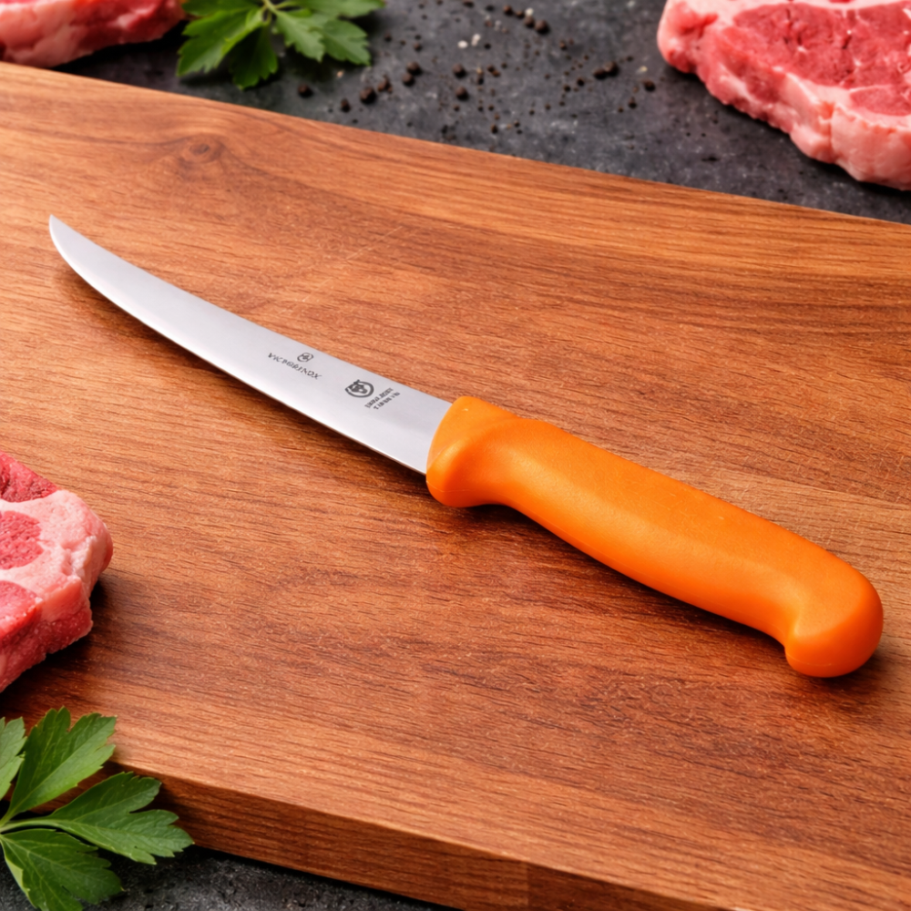 Victorinox Swibo Couteau à désosser 16cm dos renversé orange