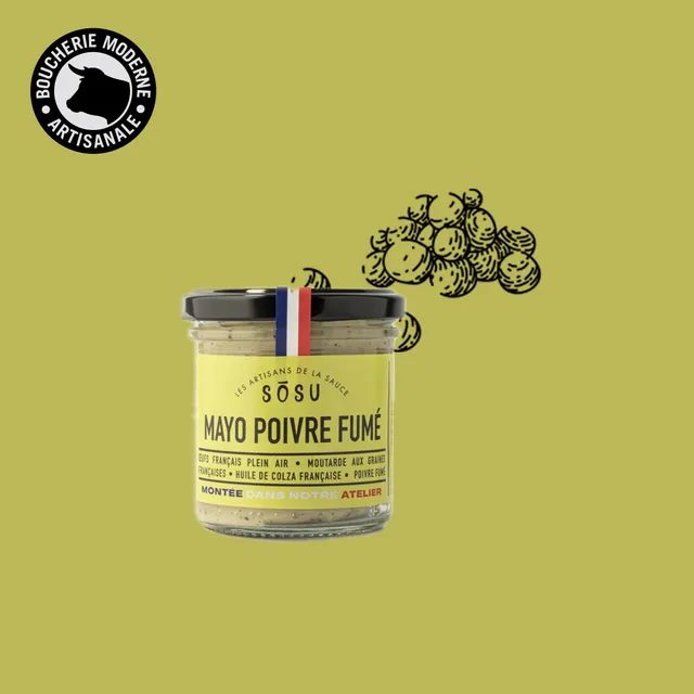 Boucherie Moderne Épicerie Sosù Mayo Poivre Fumé 165 g
