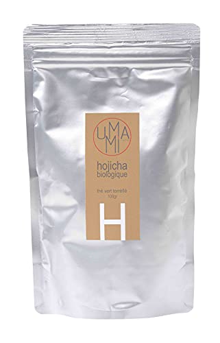 Umami Paris Hojicha bio thé vert 100g torréfié faible théine