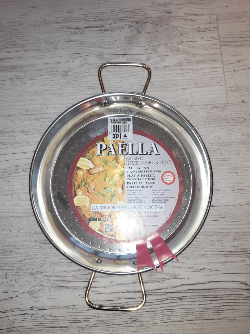Saintonge Matériel Plat à Paëlla inox 30cm 4 personnes