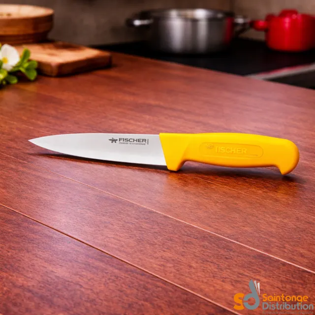 Fischer Couteau Désosser Lame Usée 14cm Manche Jaune