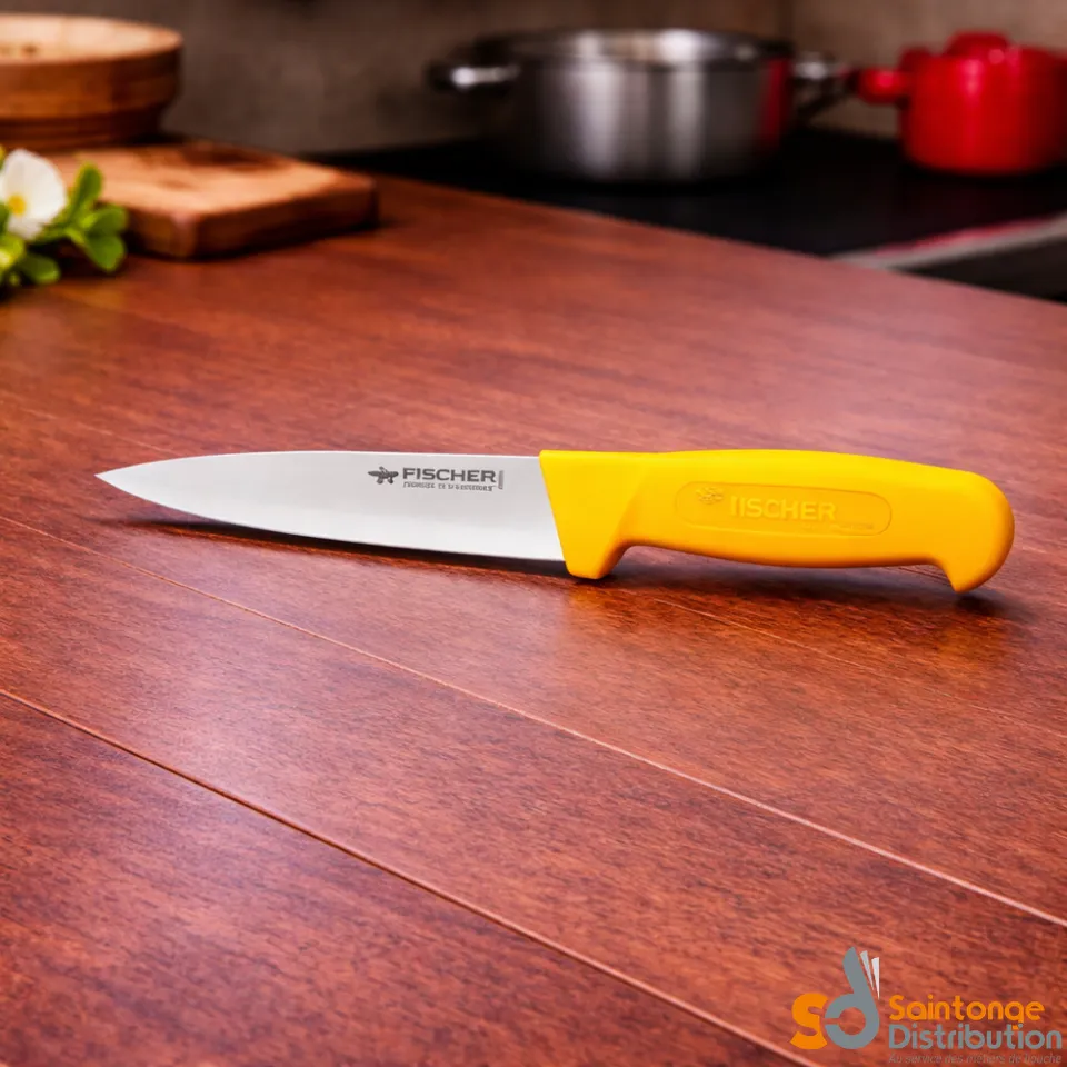 Fischer Couteau Désosser Lame Usée 14cm Manche Jaune