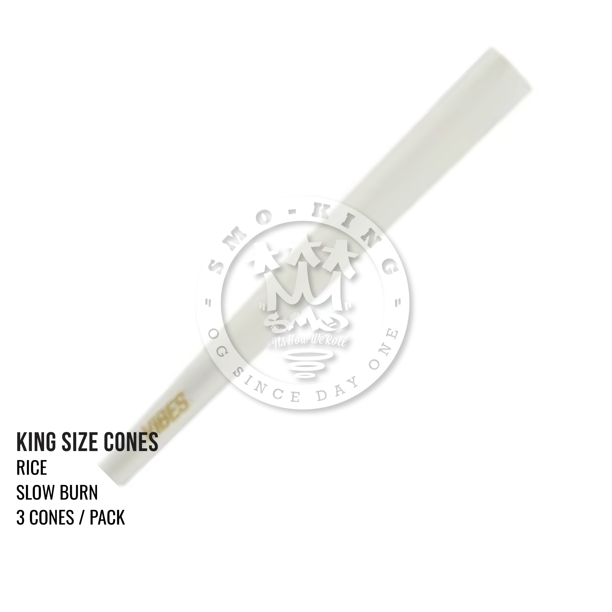 Vibes Blue Rice cônes pré-roulés king size x3 combustion lente